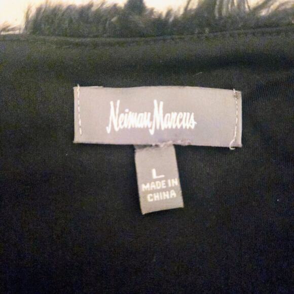 Neiman Marcus Faux Fur Luxurious Black and Tan Vest Size Large - Picture 5 of 13